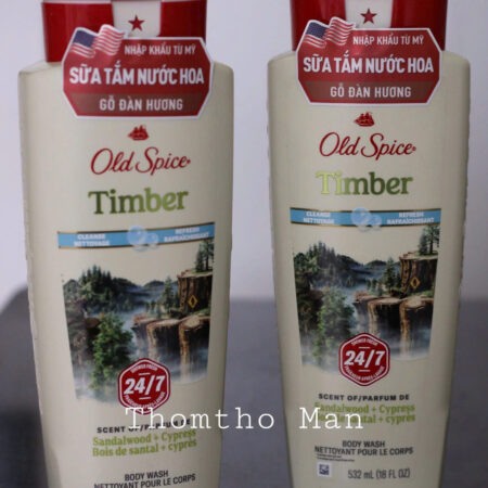 Sữa Tắm Old Spice Timber 473ml Chính Hãng – Hương Gỗ Tươi Mát, Sạch Da Suốt Ngày"