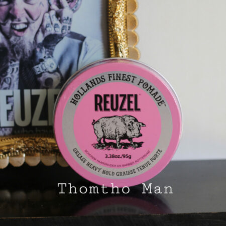Sáp vuốt tóc Reuzel Pink Heavy Hold Pomade – Giữ nếp cực mạnh, bóng cao