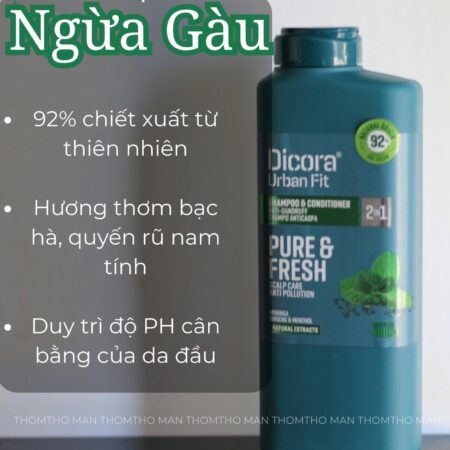 Dầu Gội Trị Gàu Dicora Urban Fit – Sạch Gàu, Giảm Ngứa, Kiểm Soát Dầu Hiệu Quả