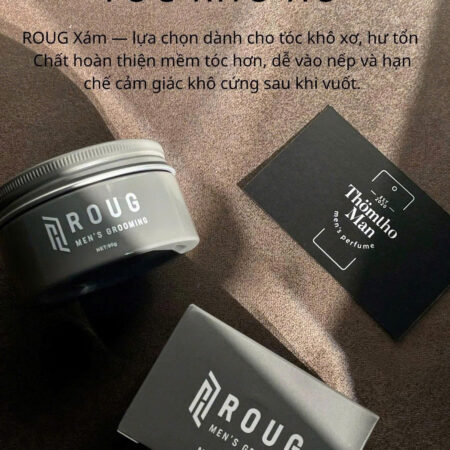 Sáp Vuốt Tóc Roug Xám Chính Hãng – Dành Cho Tóc Khô Xơ Hư Tổn